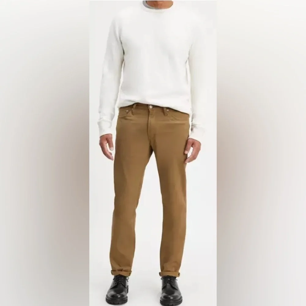 Levi’s 505 tan 5 pocket relaxed fit straight leg denim pants 34